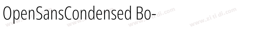 OpenSansCondensed Bo字体转换